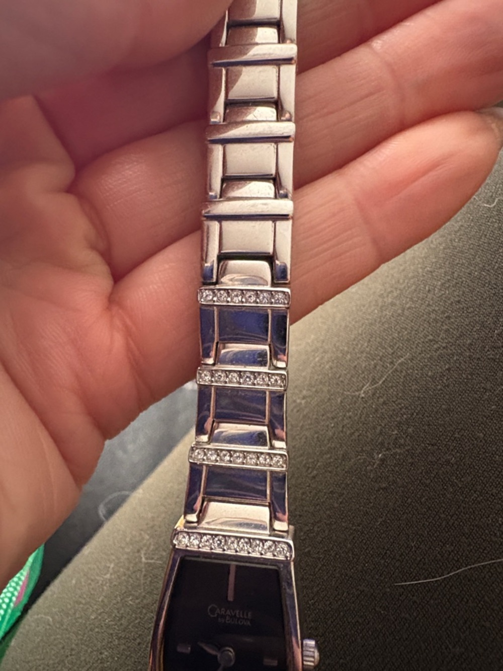 Bulova Silver Rectangular Bracelet Watch - Picture 3 of 3